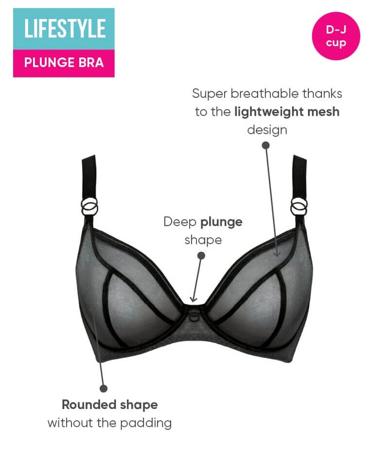 Curvy Kate Lifestyle Plunge Bra - Black Bras