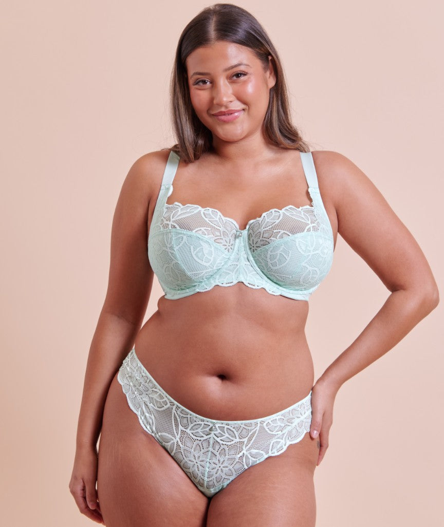 Curvy Kate Lovelace Brazilian Brief - Pale Mint