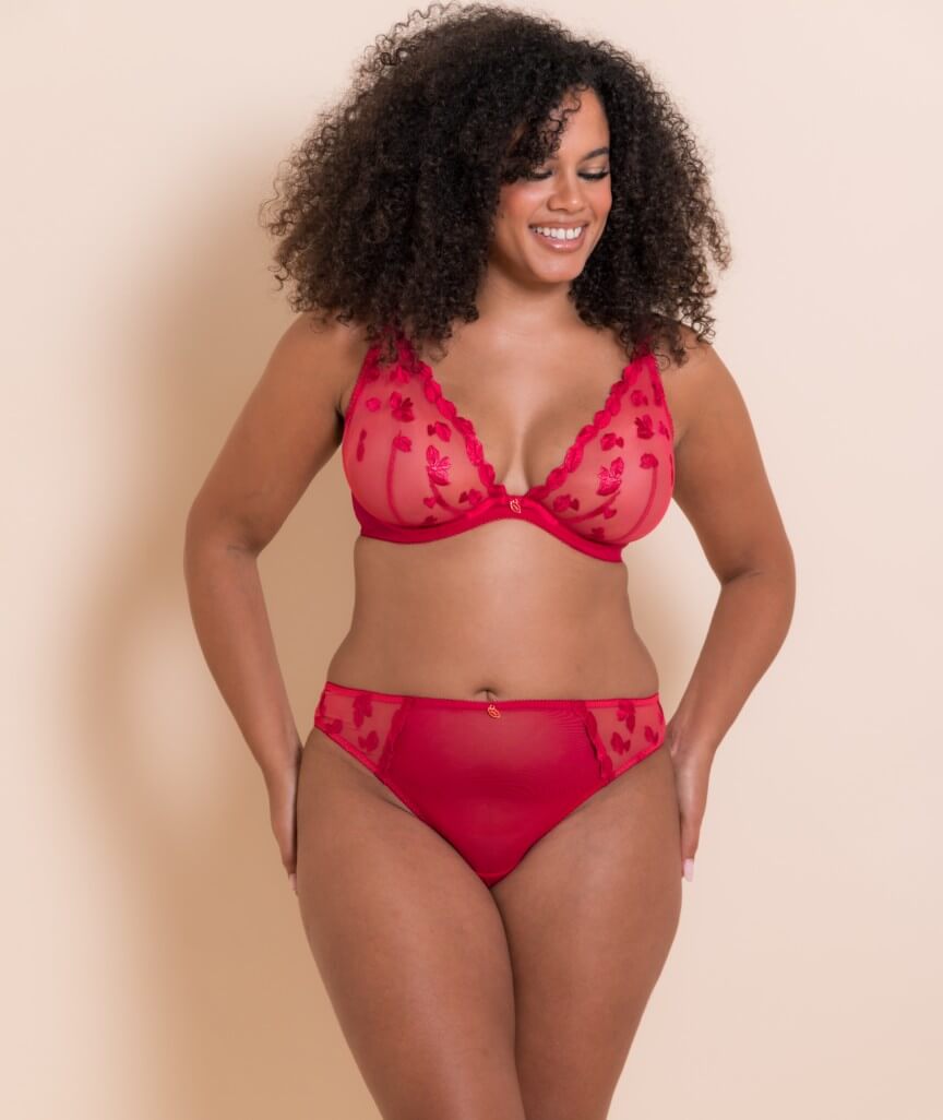 Curvy Kate Pucker Up  Brazilian Brief - Lipstick Red