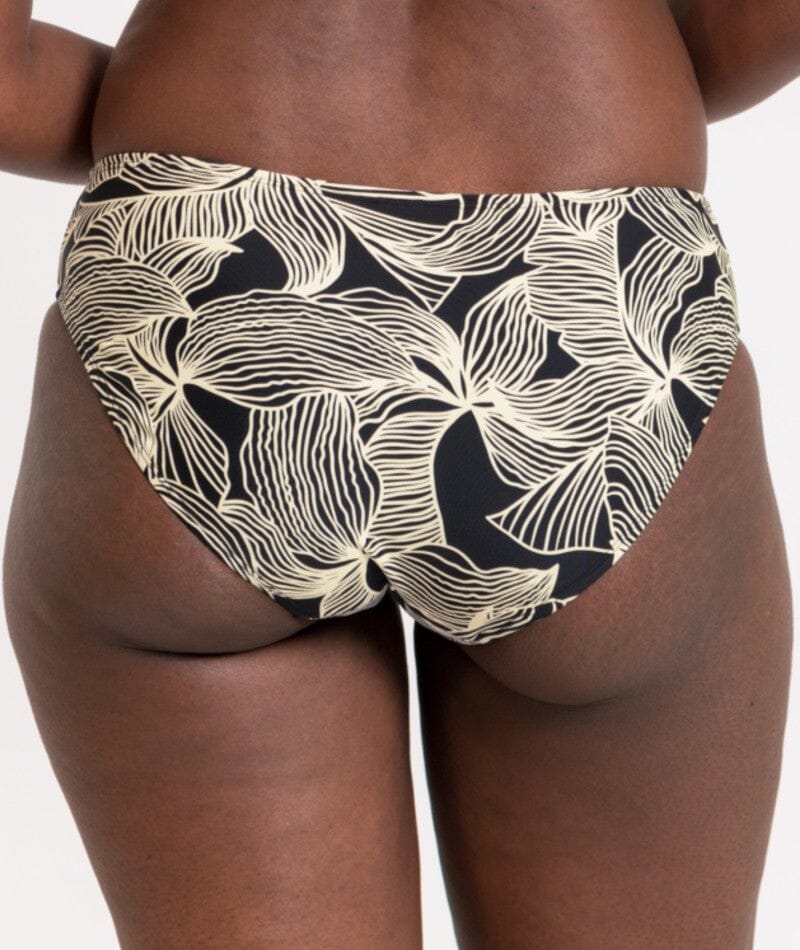 Curvy Kate Ripple Reef Classic Brief - Black Print Swim 