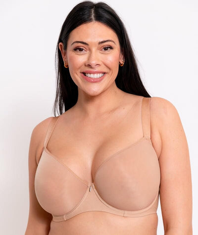 Curvy Kate Smoothie Spacer T-Shirt Plunge Bra - Latte Bras