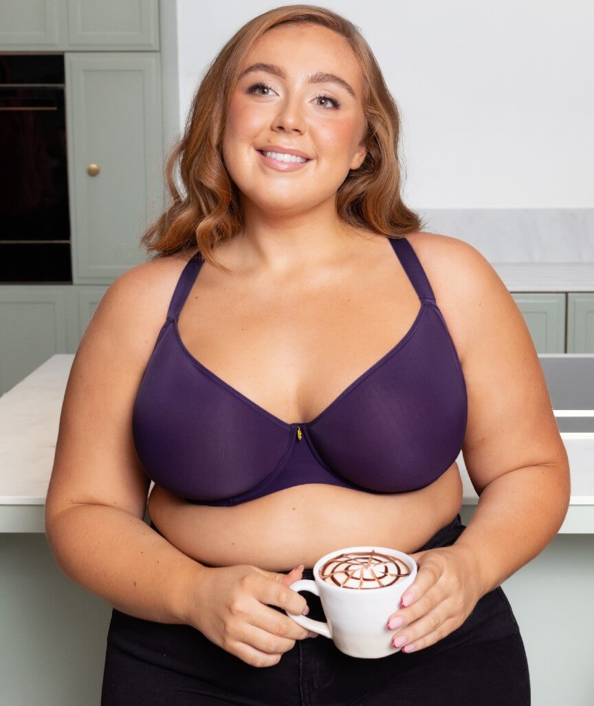 Curvy Kate Smoothie Spacer T-Shirt Plunge Bra - Deep Purple