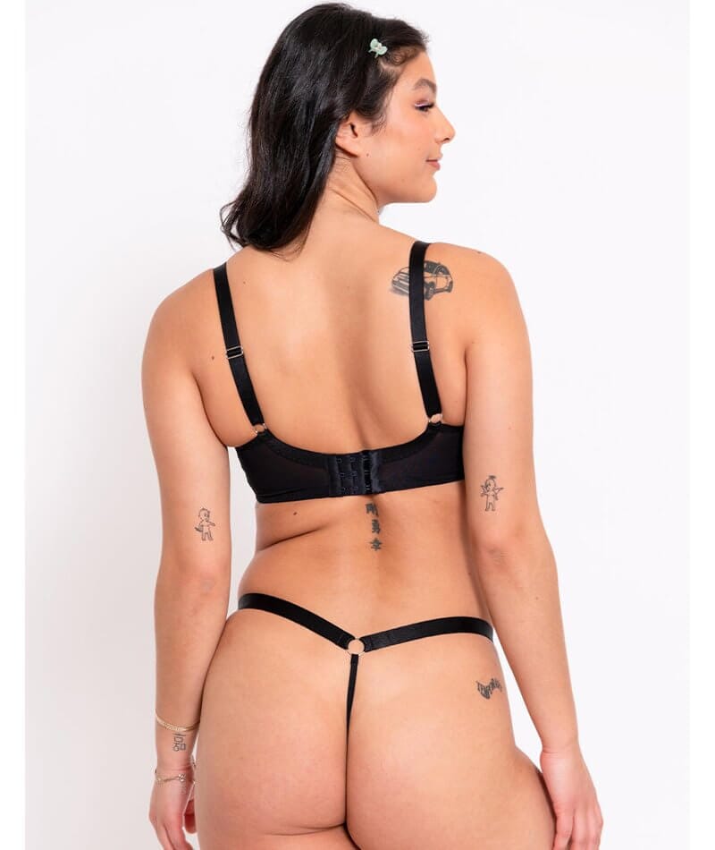 Curvy Kate Stand Out Scooped Plunge Bra - Black Multi Bras