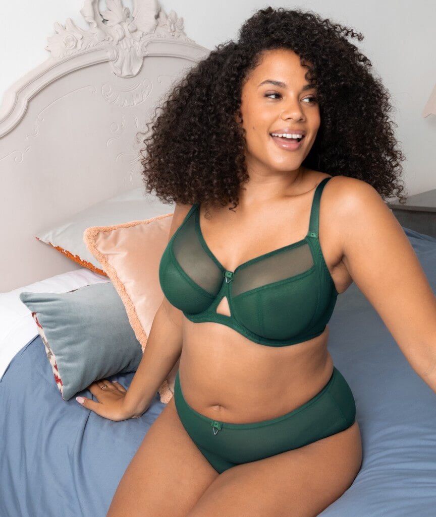 Curvy Kate Victory Balcony Bra  - Forest Green
