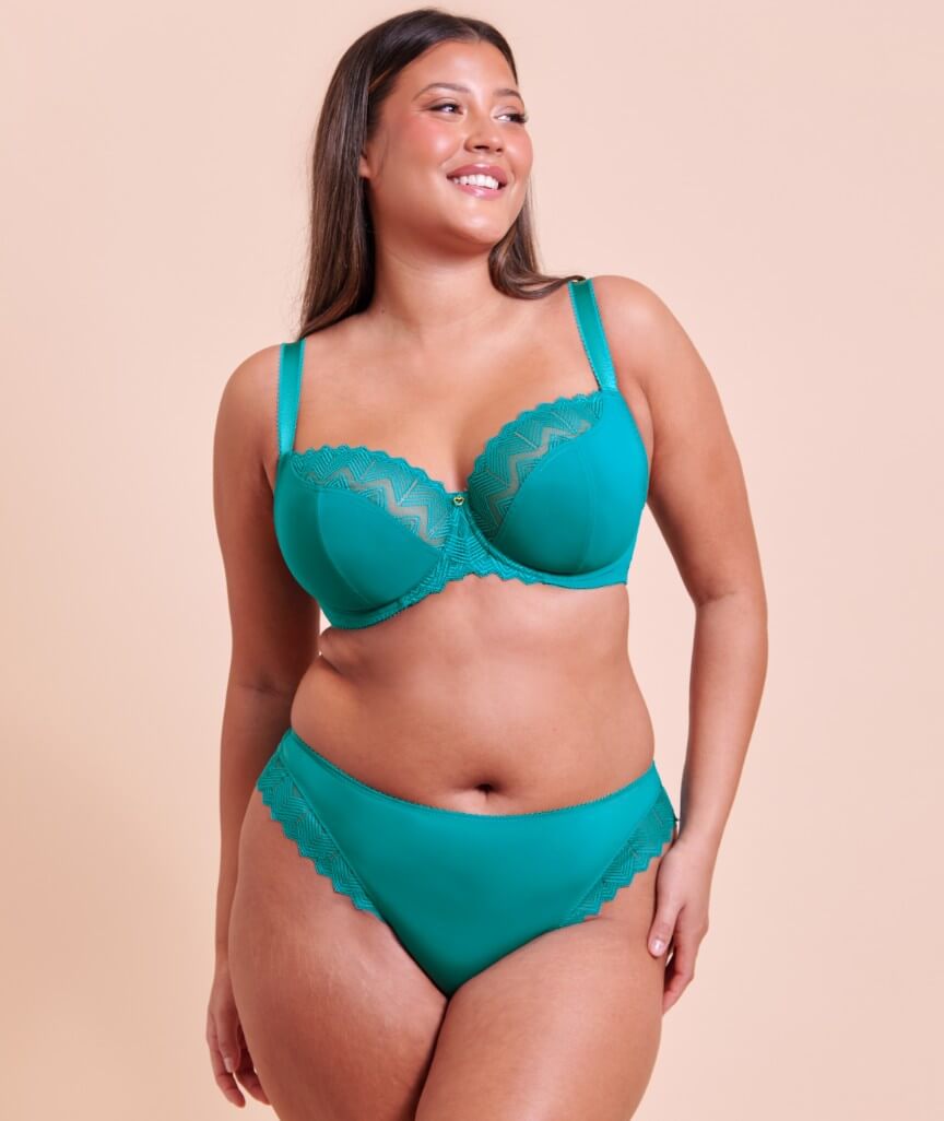 Curvy Kate Wild One Brazilian Brief - Teal Blue