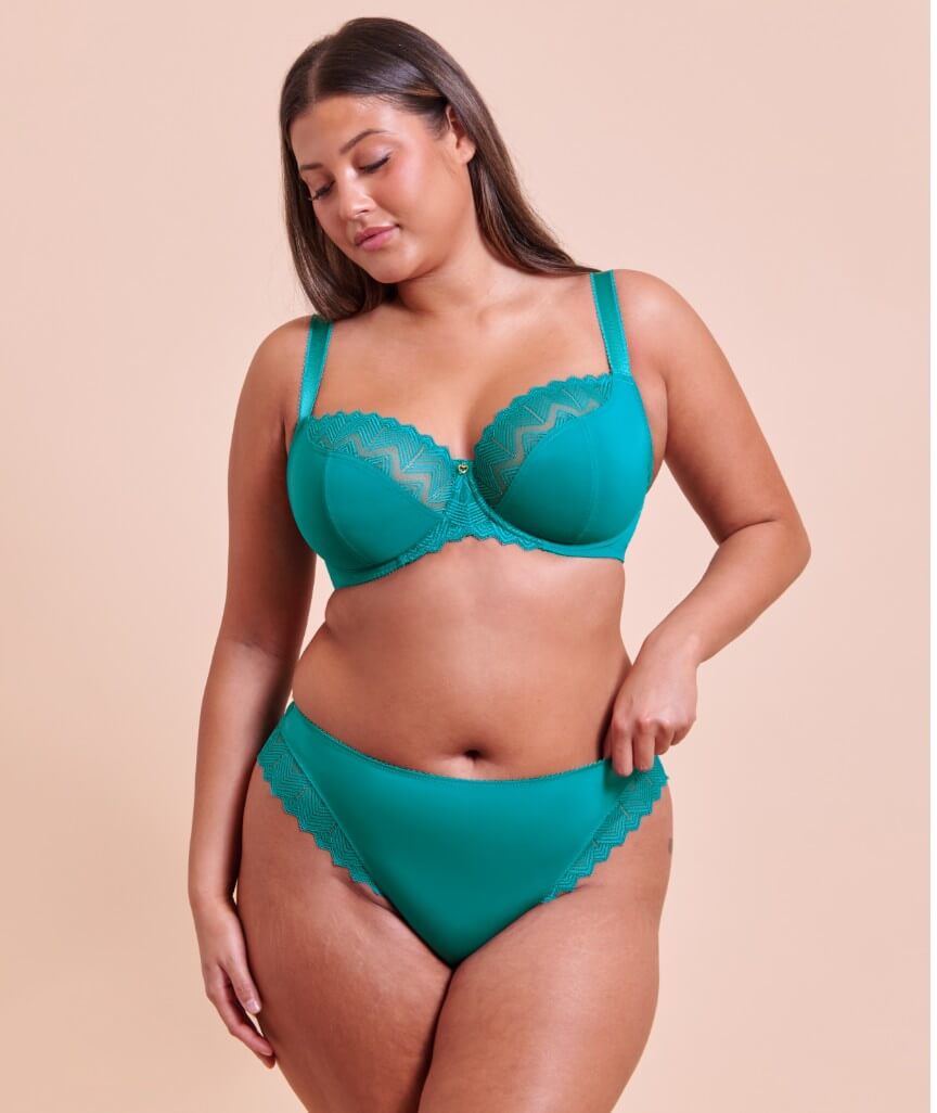 Curvy Kate Wild One Balcony Bra - Teal Blue
