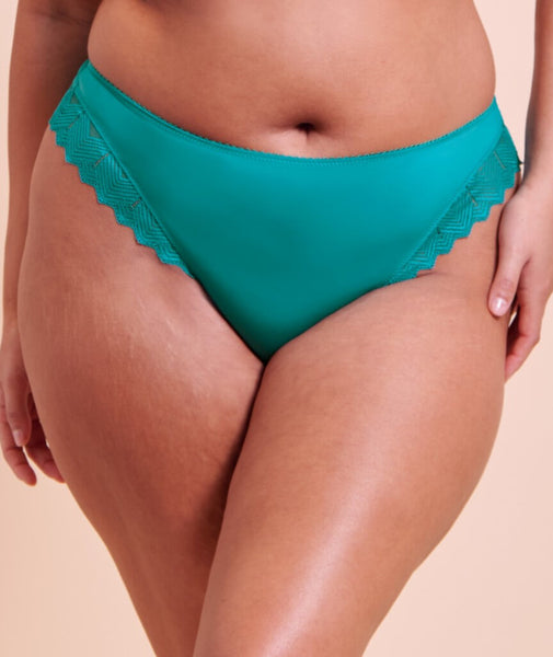 Slip Brésilien Curvy Kate Viola - Taille S/UK 12 - Dentelle Violette - Neuf Avec étiquettes