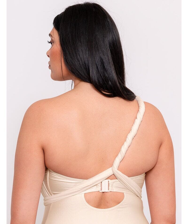 Curvy Kate Wrapsody Bandeau Swimsuit - Oyster Swim