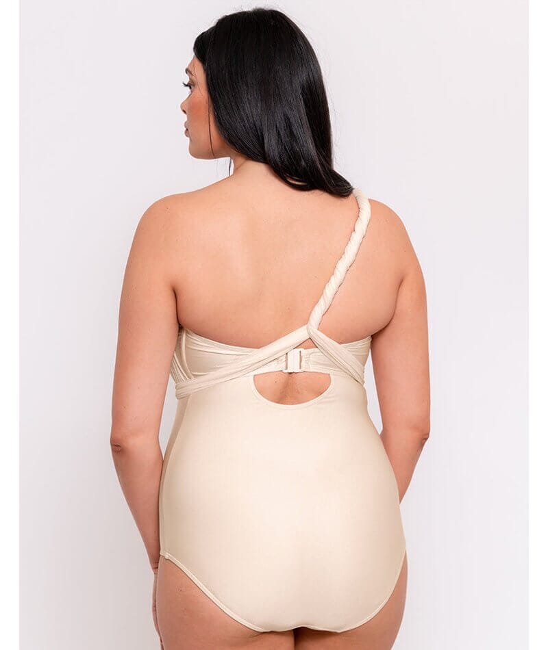 Curvy Kate Wrapsody Bandeau Swimsuit - Oyster Swim