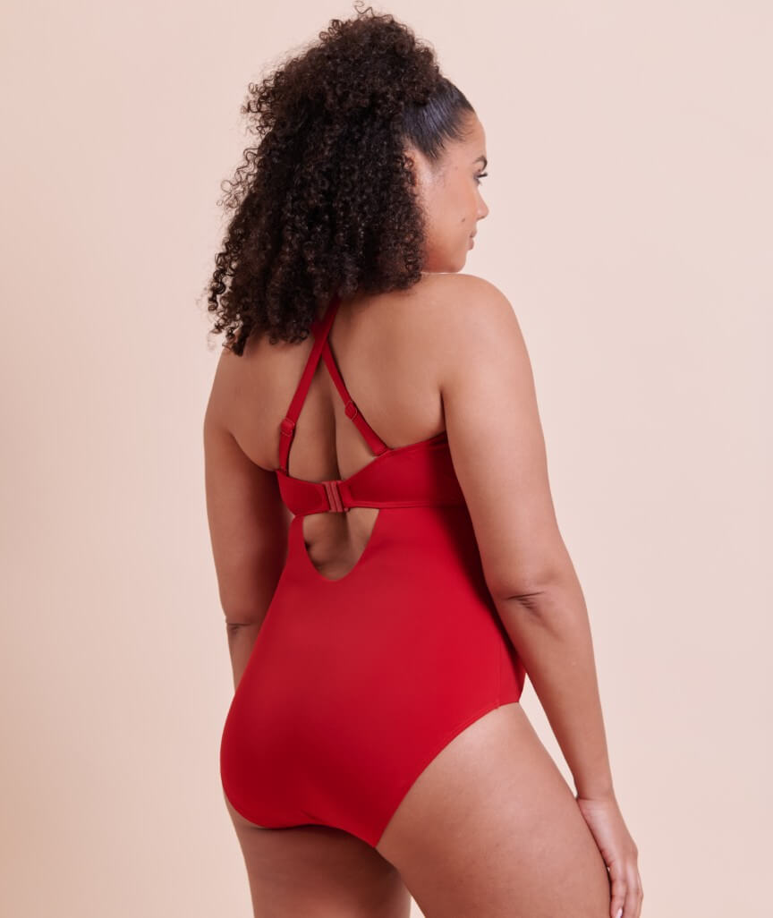 Curvy Kate Zip Tide Wire Free Multiway One Piece Swimsuit - Red