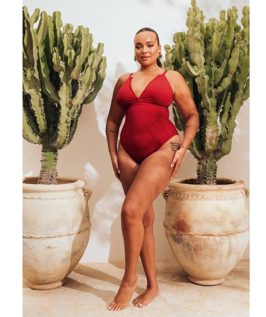 Curvy Kate Zip Tide Wire Free Multiway One Piece Swimsuit - Red