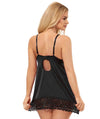 Curvy Lace Floral Babydoll - Black Babydoll / Chemise