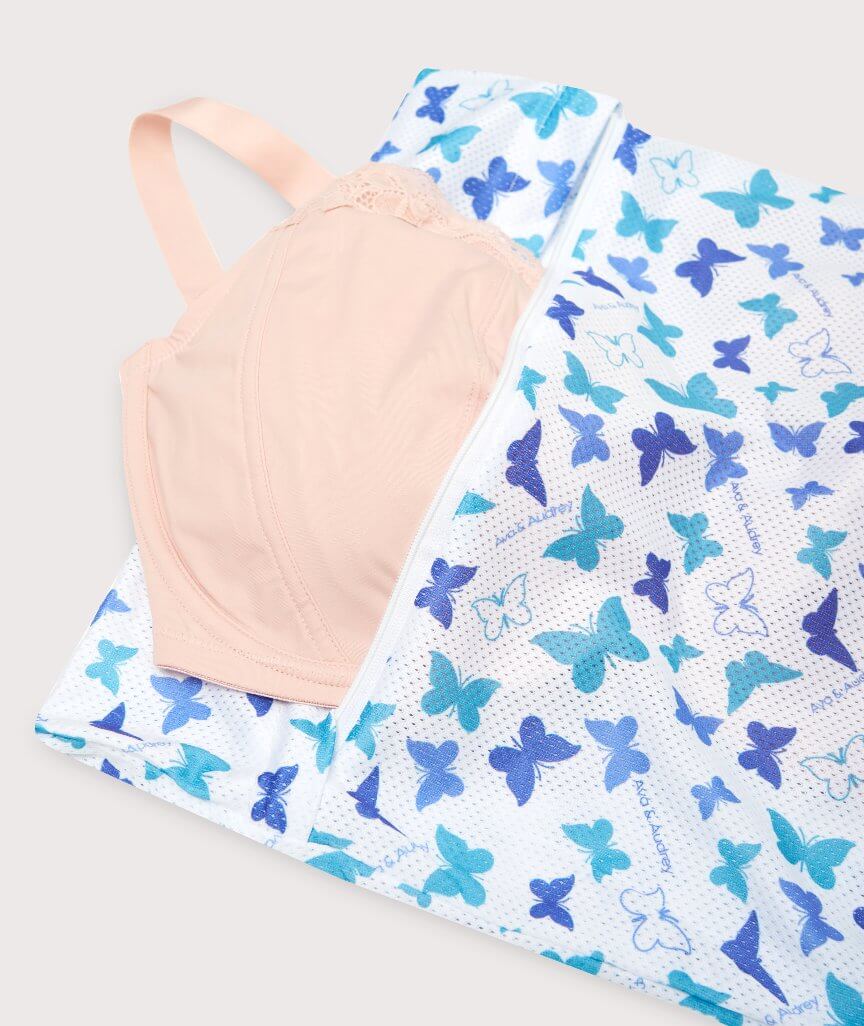 Curvy Lingerie Blue Butterfly Washbag - Large