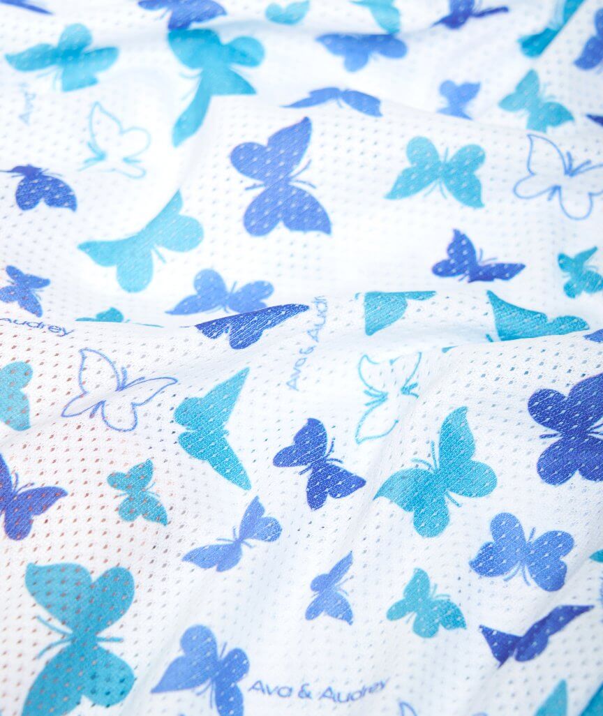 Curvy Lingerie Blue Butterfly Washbag - Large