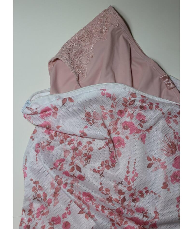 Curvy Lingerie Pink Floral Washbag - Large Bra Accessories