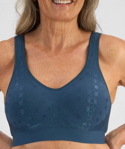 Playtex Comfort Revolution Contour Dot Wire Free Bra - Forest Teal