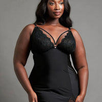 Scantilly Embrace Wired Deep Plunge Chemise - Black