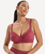 Nala Maternity Support Wirefree Bralette Bra - Burnt Fig