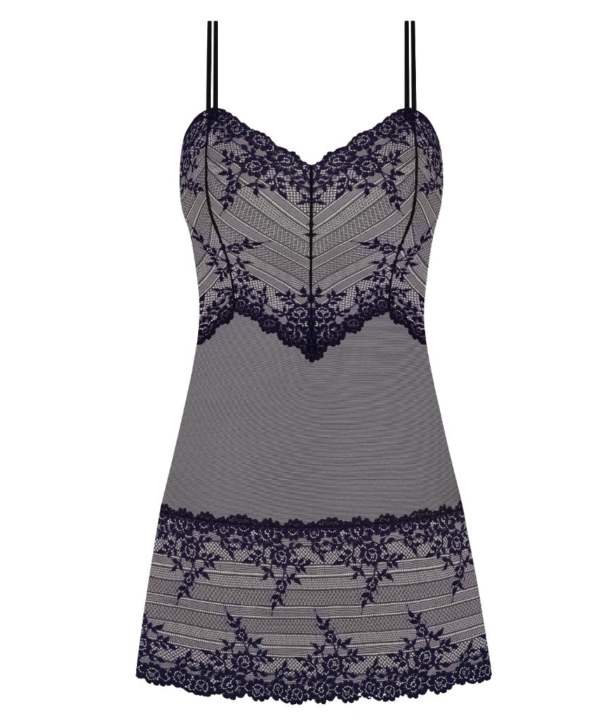 Wacoal Embrace Lace Chemise - Black/Night Sky