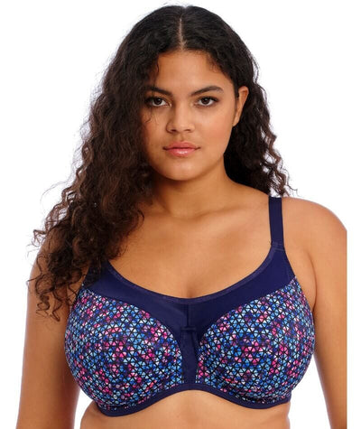 Elomi Energise Underwired Sports Bra - Navy Geo Bras