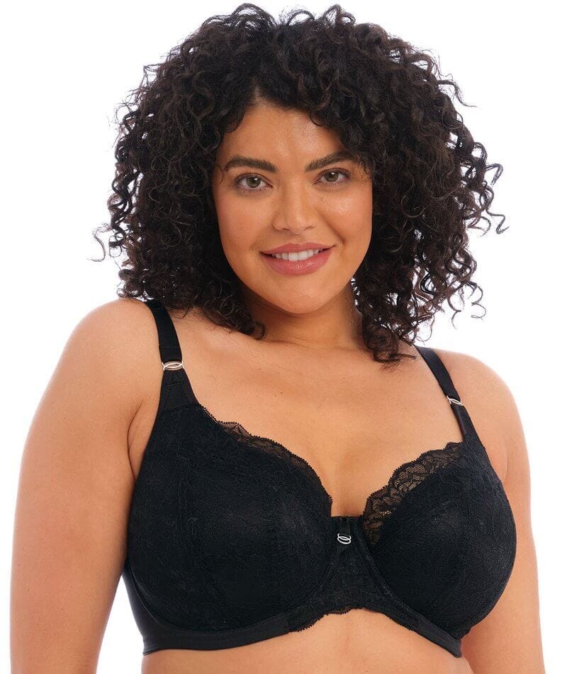 Elomi Brianna Underwire Padded Half Cup Bra - Black Bras