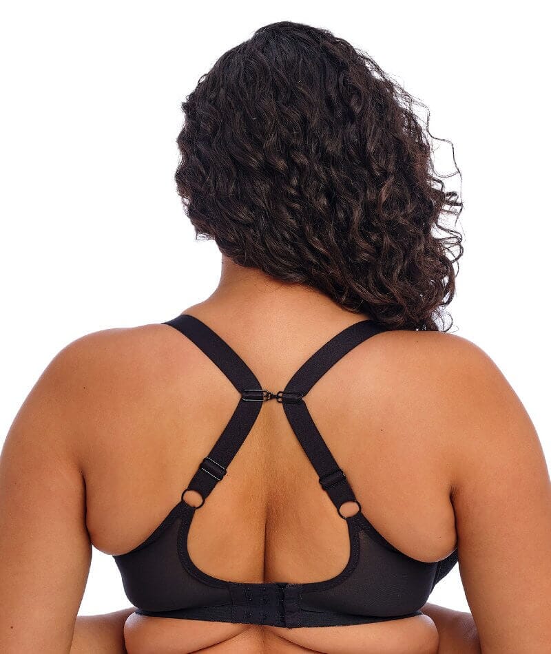 Elomi Brianna Underwire Padded Half Cup Bra - Black Bras