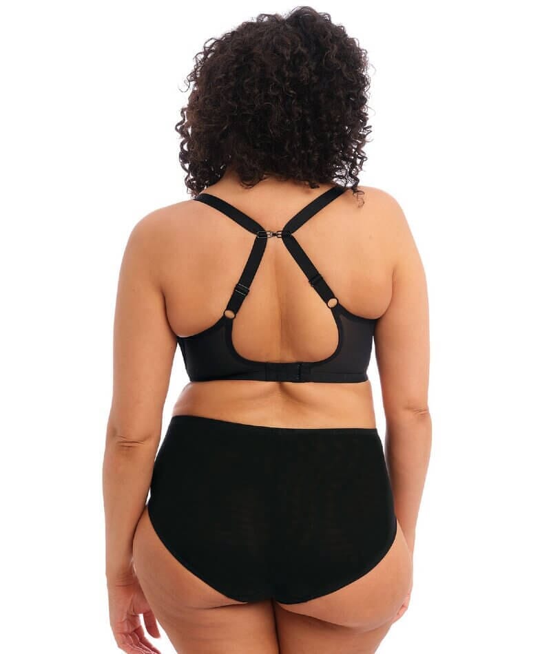 Elomi Brianna Underwire Padded Half Cup Bra - Black Bras