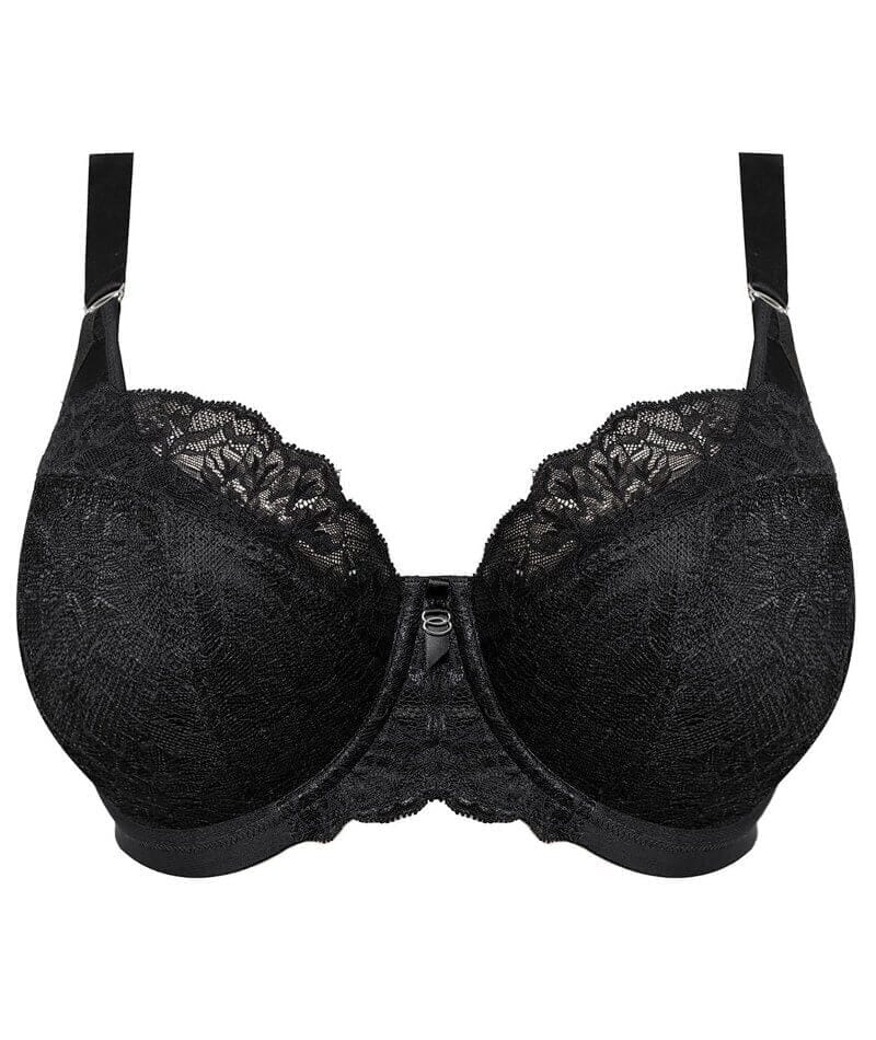Elomi Brianna Underwire Padded Half Cup Bra - Black Bras