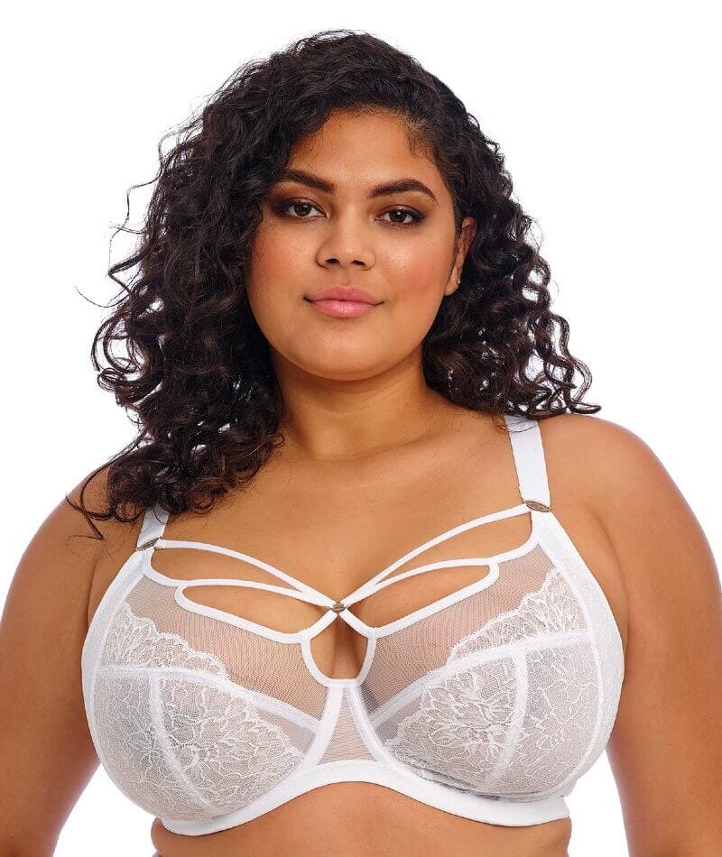 Elomi Brianna Underwire Plunge Bra - White Bras 