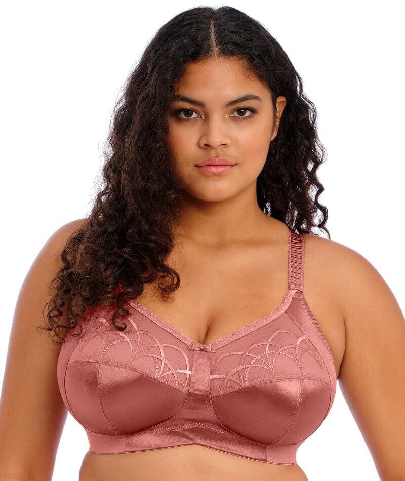 Elomi Cate Soft Cup Wire-free Bra - Rosewood - Curvy Bras