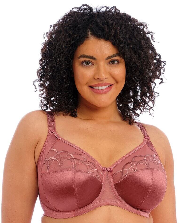 Elomi Cate Underwired Full Cup Banded Bra - Rosewood - Curvy Bras