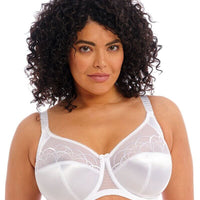 Elomi Cate Underwired Full Cup Banded Bra - White - Curvy Bras