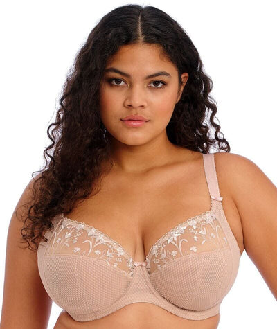 Elomi Charley Banded Plunge Underwire Bra (4380)- Fawn - Breakout Bras