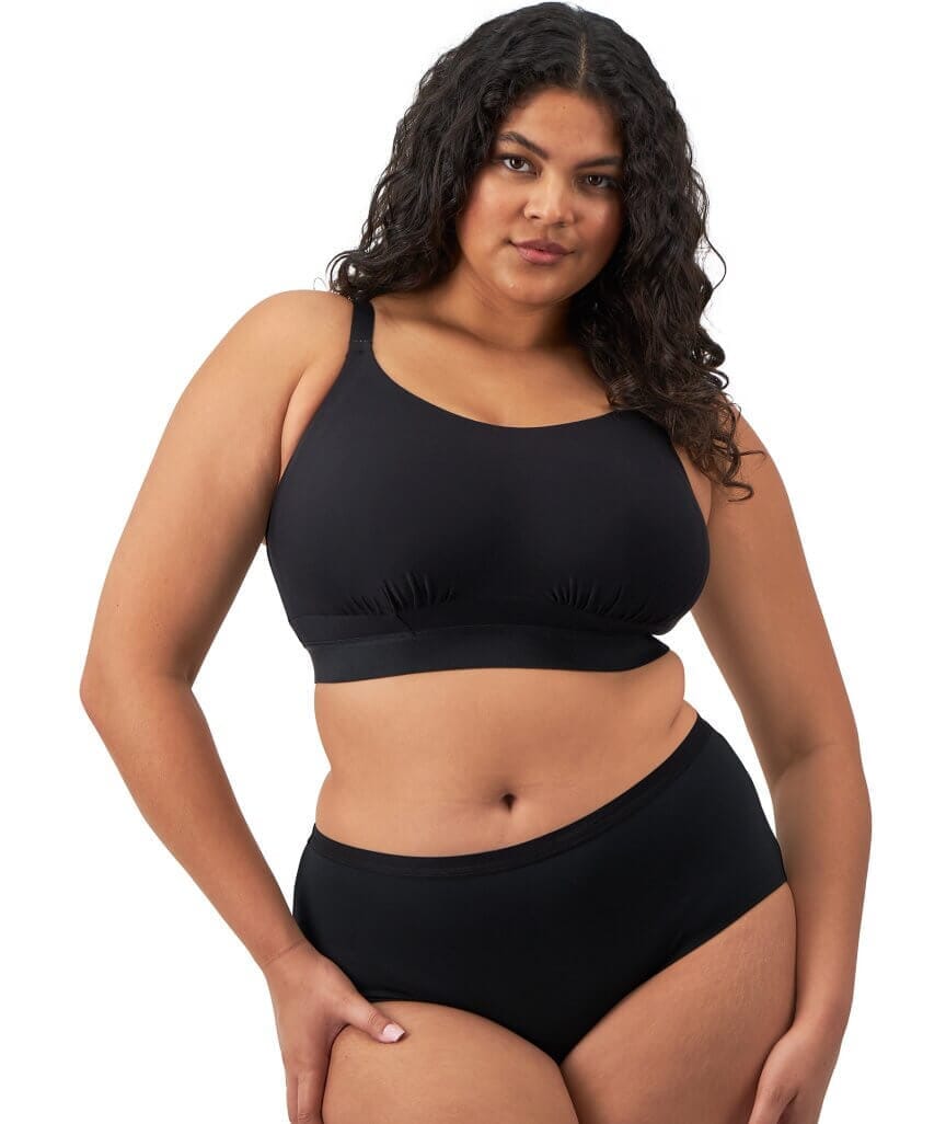 Elomi Downtime Wire-Free Bralette - Black Bras