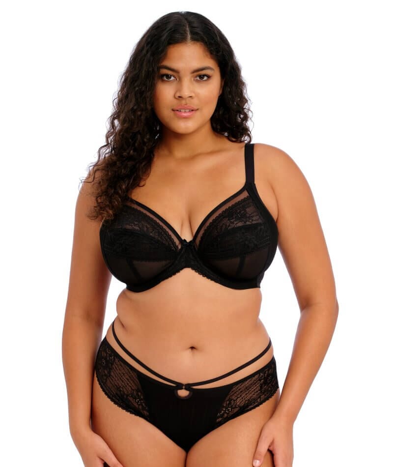 Elomi Kendra Underwired Plunge Bra - Black Bras