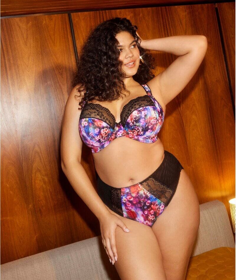 Elomi Lucie High Leg Brief - Cherry Blossom Knickers