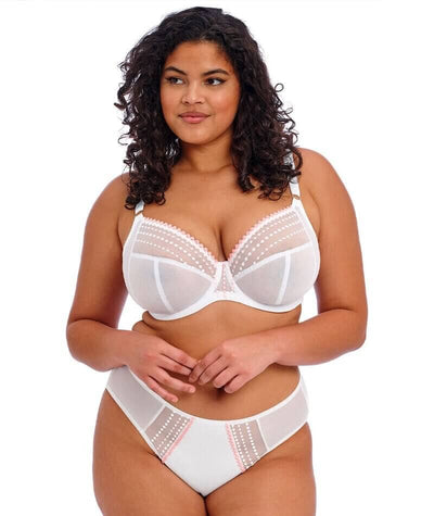 Elomi Matilda Underwired Plunge Bra - White Bras