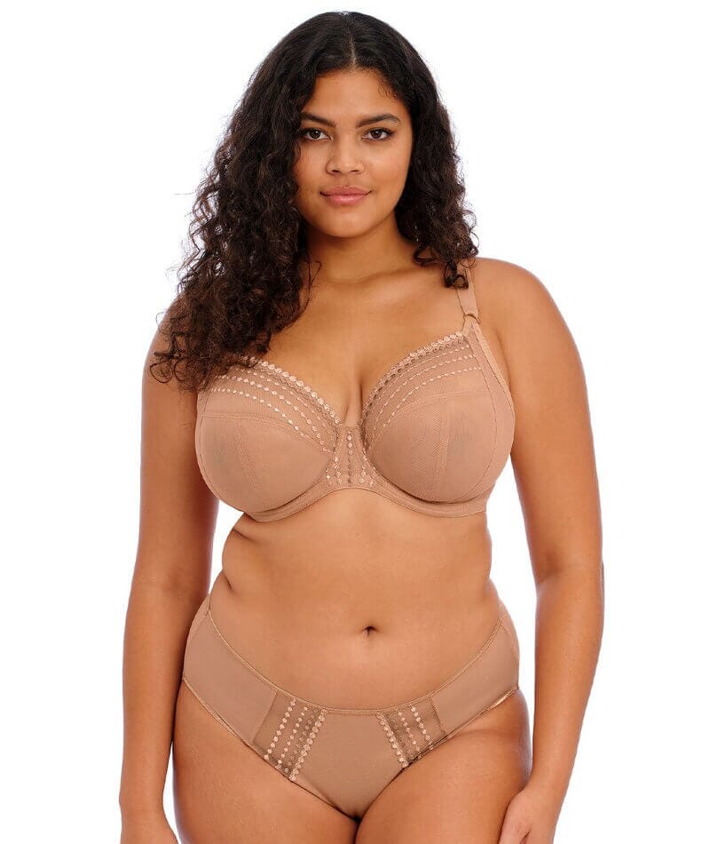 Elomi Matilda Underwired Plunge Bra - Cafe Au Lait - Curvy Bras