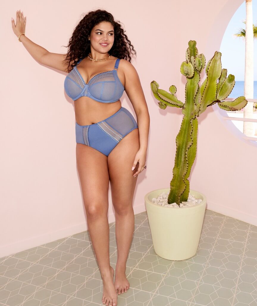 Elomi Matilda Underwired Plunge Bra - Lunar Blue