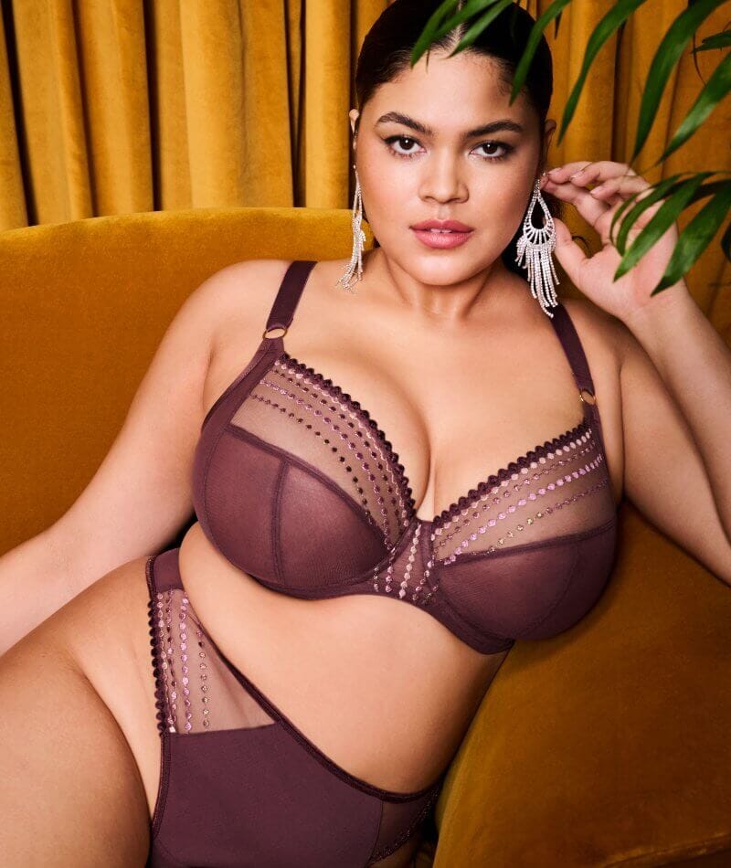 Elomi Matilda Underwired Plunge Bra - Sugarplum Bras