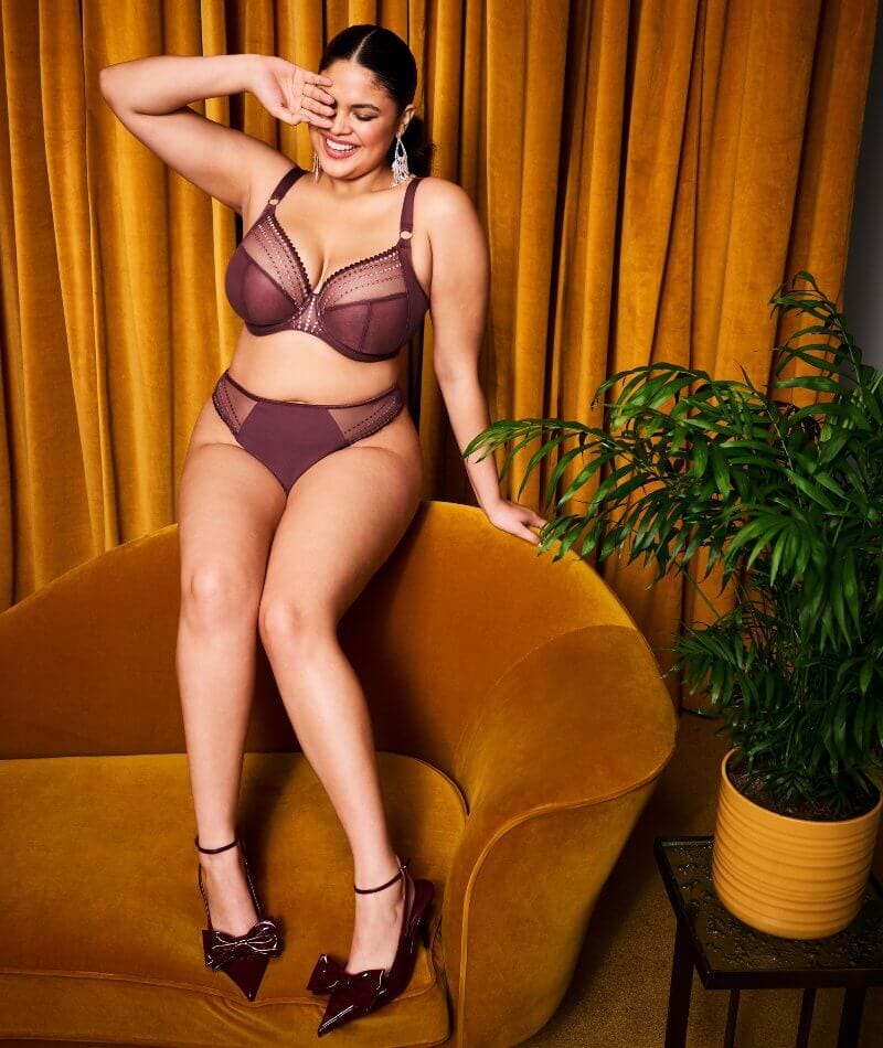 Elomi Matilda Underwired Plunge Bra - Sugarplum Bras