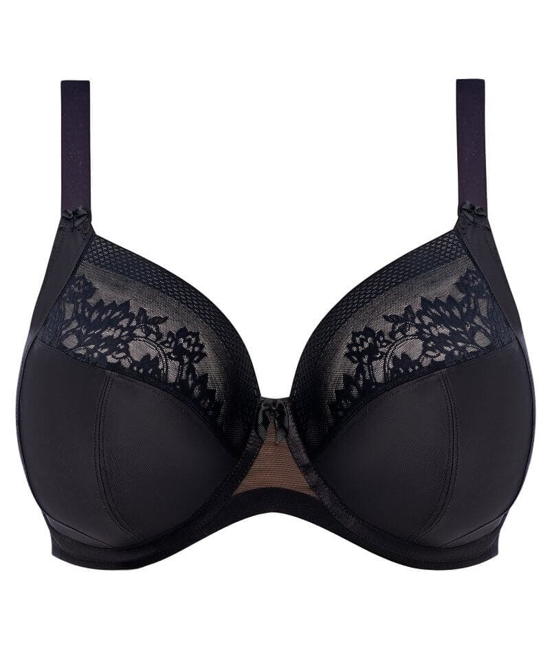 Elomi Nerina Underwire Stretch Plunge Bra - Black Bras