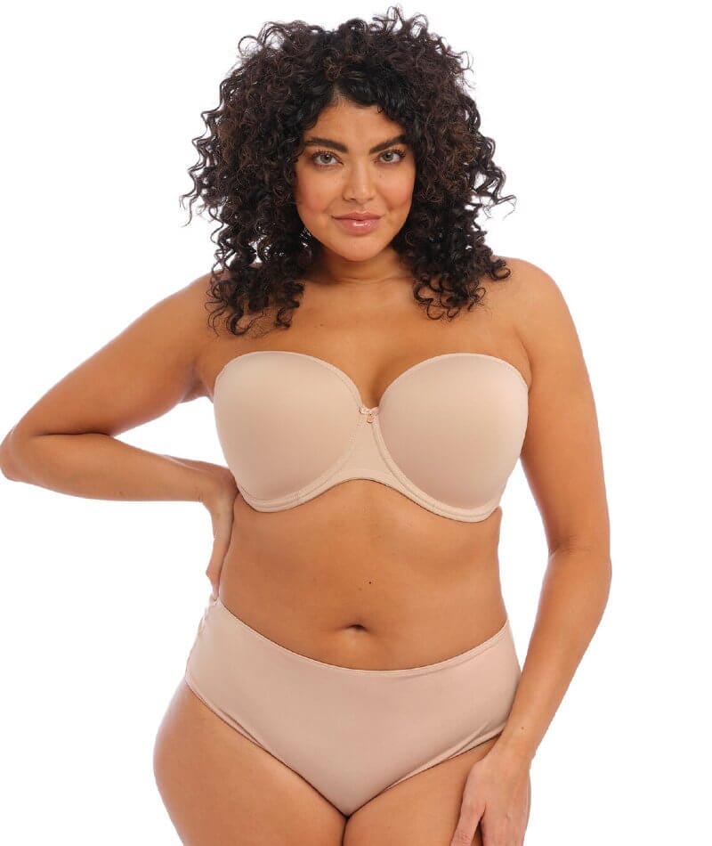 Elomi Smoothing Underwire Foam Molded Strapless Bra, Nude, 36F US -  Discount Scrubs and Fashion