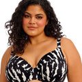 Elomi Swim Echo Shell Underwired Plunge Bikini Top - Black