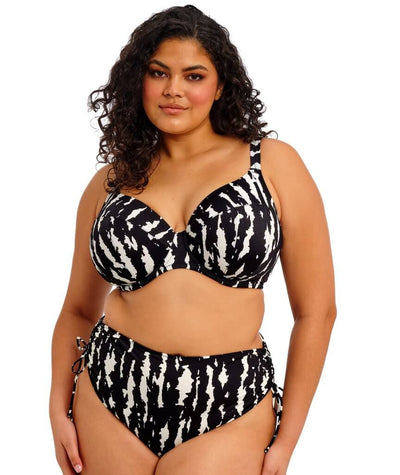 Elomi Swim Echo Shell Underwired Plunge Bikini Top - Black