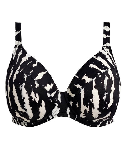 Elomi Swim Echo Shell Underwired Plunge Bikini Top - Black