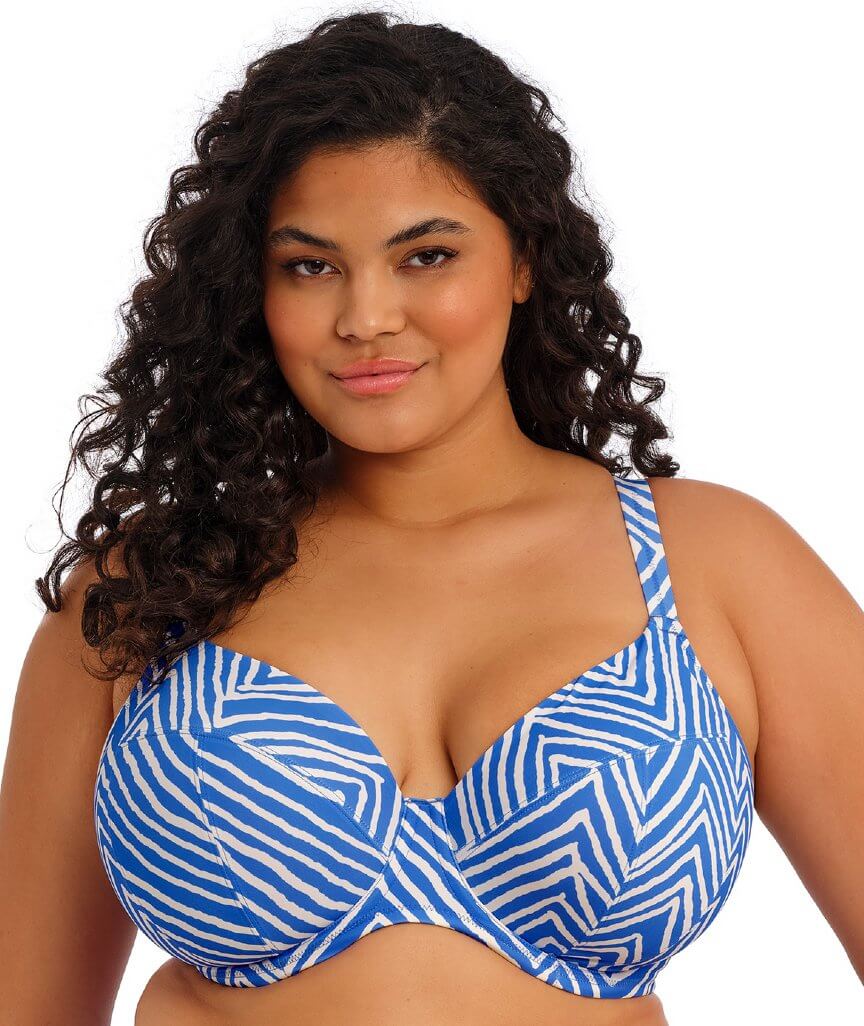 Elomi Swim Fiji Falls Underwired Plunge Bikini Top - Ocean