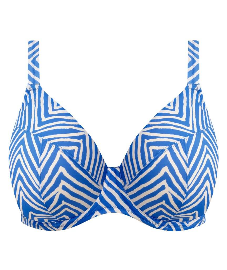 Elomi Swim Fiji Falls Underwired Plunge Bikini Top - Ocean