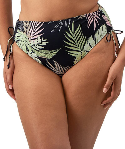 Elomi Swim Tropical Retreat Adjustable Bikini Brief - Black Swim