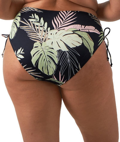 Elomi Swim Tropical Retreat Adjustable Bikini Brief - Black Swim